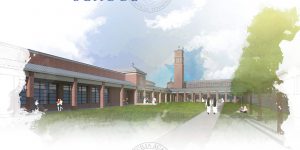 master plan, overbrook, school, nashville, tennessee, architecture, design, chapel, watercolor