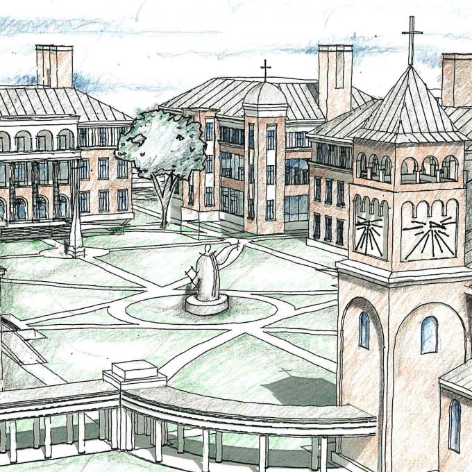 Aquinas College, Nashville, TN, Tennessee, architecture, design, planning, new construction, drawings, models